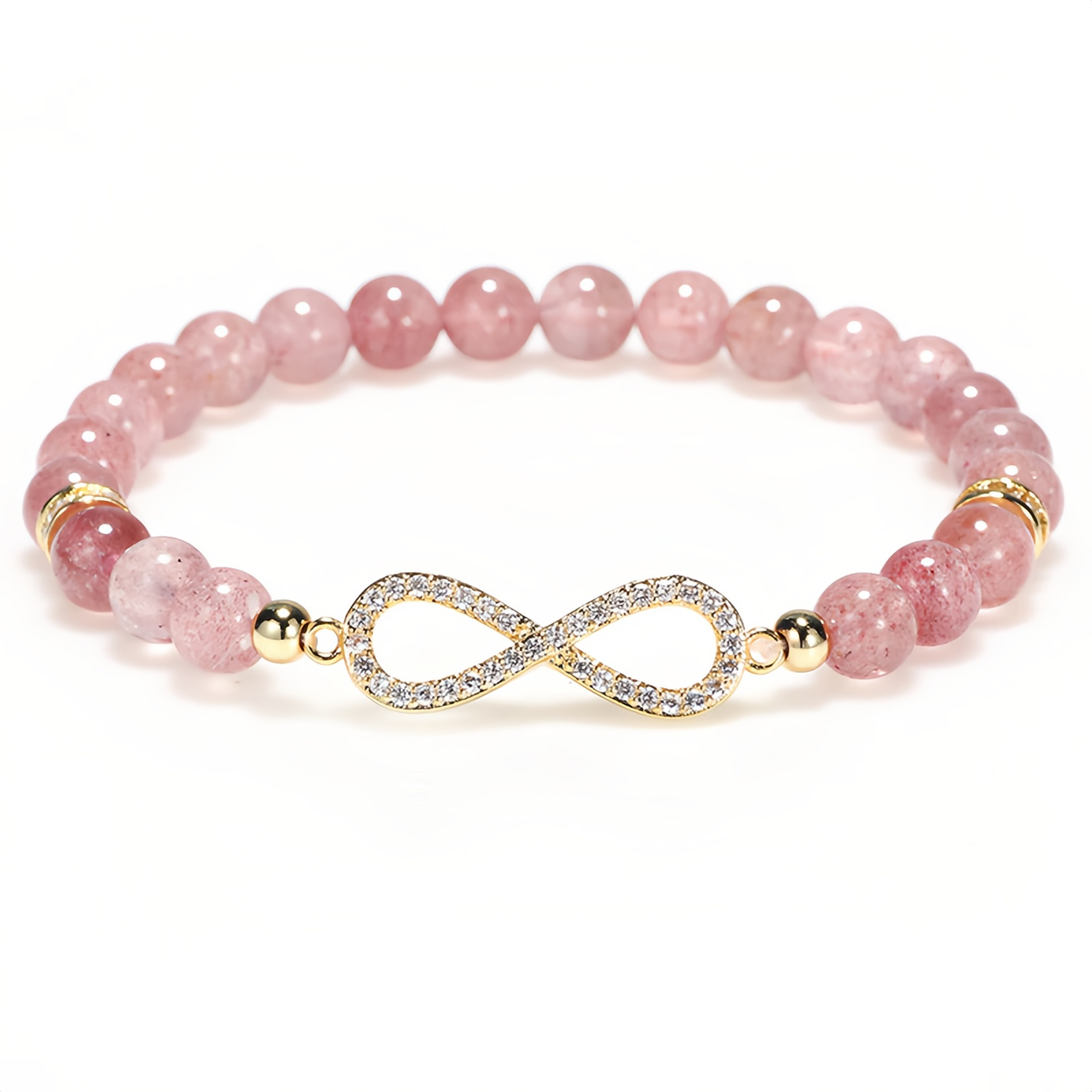 Natural Strawberry Quartz Positive Energy Healing Bracelet