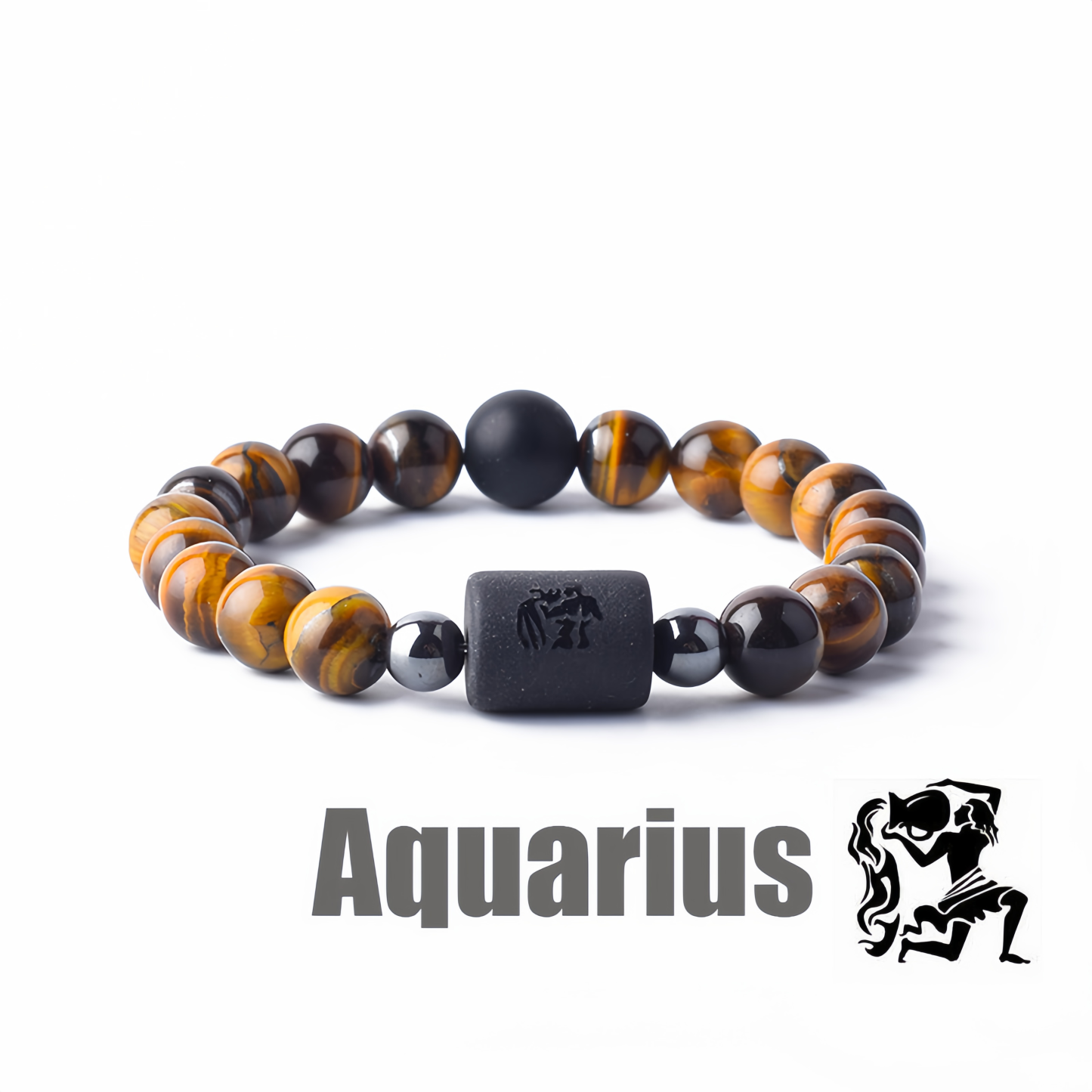 12 Zodiac Signs Obsidian Dynamic Protector Bracelet – Eternal Guardian Promise for Three Lives, Mystical and Elegantly Designed- EclatDoré