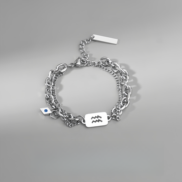 Titanium Steel 12 Zodiac Signs Peaceful Guardian Elegant Bracelet- EclatDoré