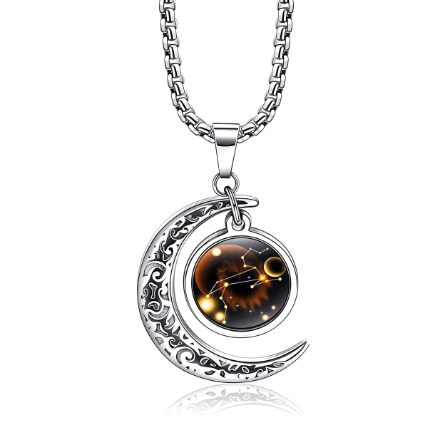 2025 Hot 12 Zodiac Lunar Guardian Moonstone Pendant Necklace- EclatDoré