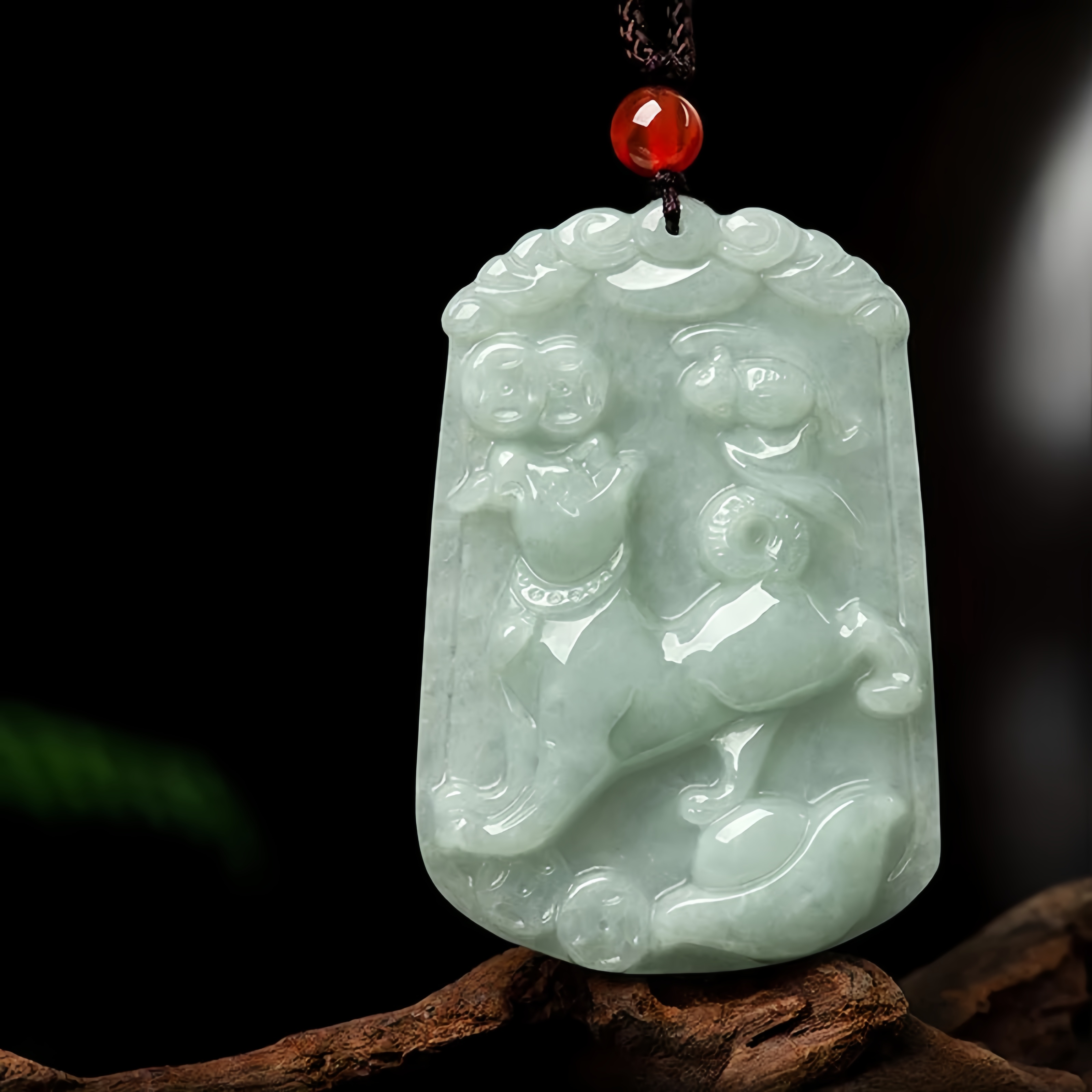 Handmade Natural Jade 12 Chinese Zodiac Abundance Amulet Pendant Necklace- EclatDoré