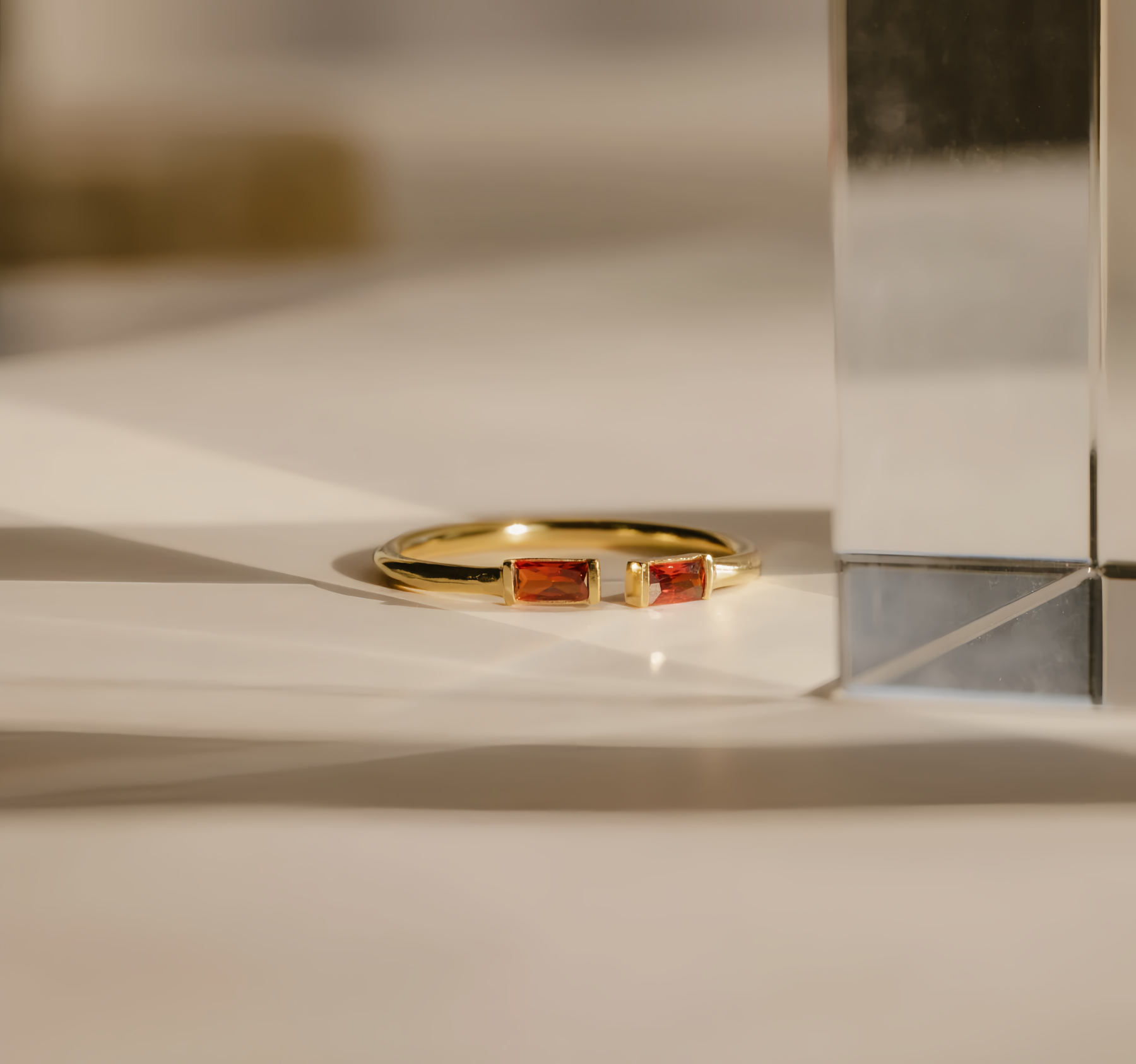 Birthstone Ring by ｜Best Friend Gift ｜ Anniversary Gift ｜ Adjustable Personalized Gemstone Ring- EclatDoré