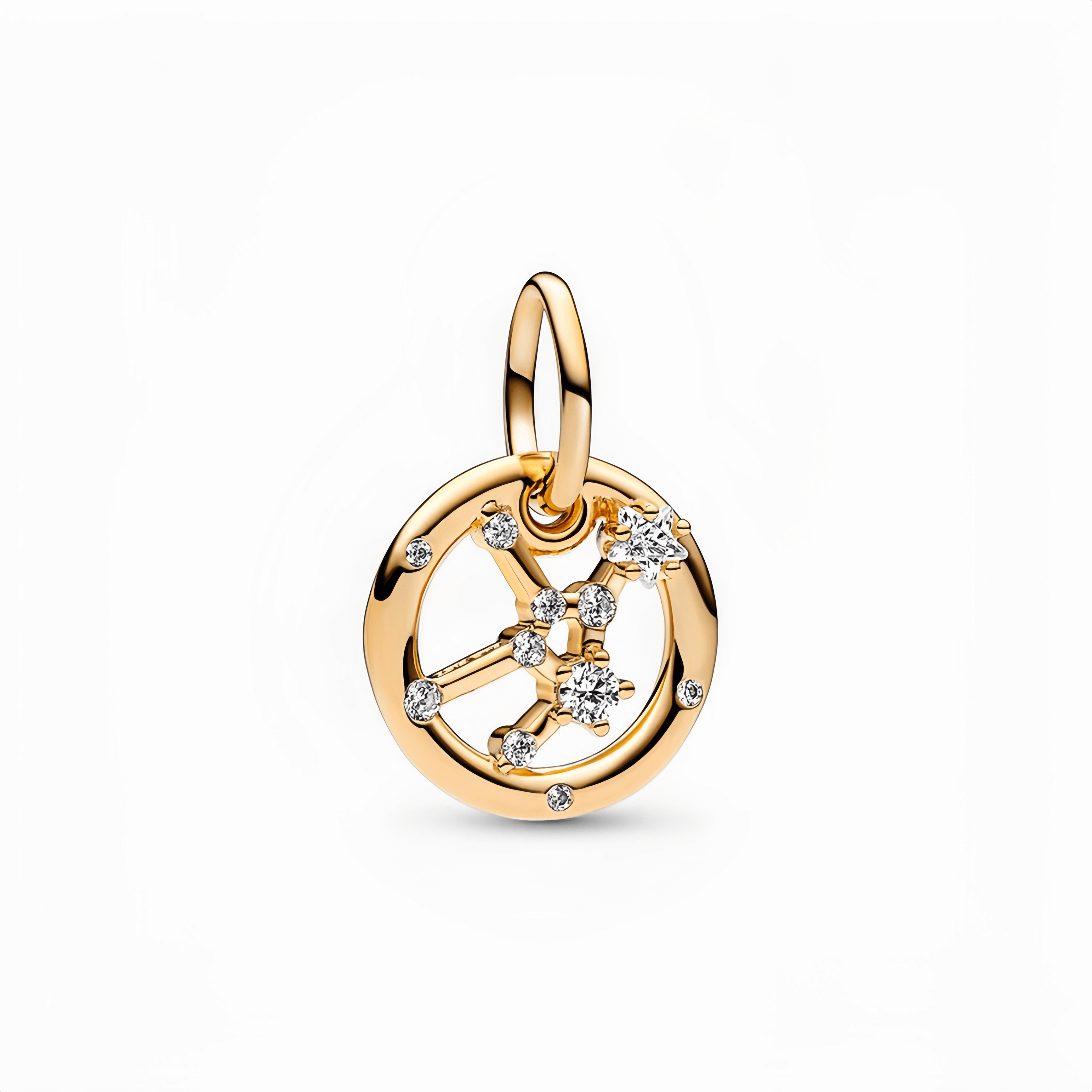 14K Gold-Plated Birthstone Constellations Zirconia Guardian Lucky Pendant Necklace- EclatDoré