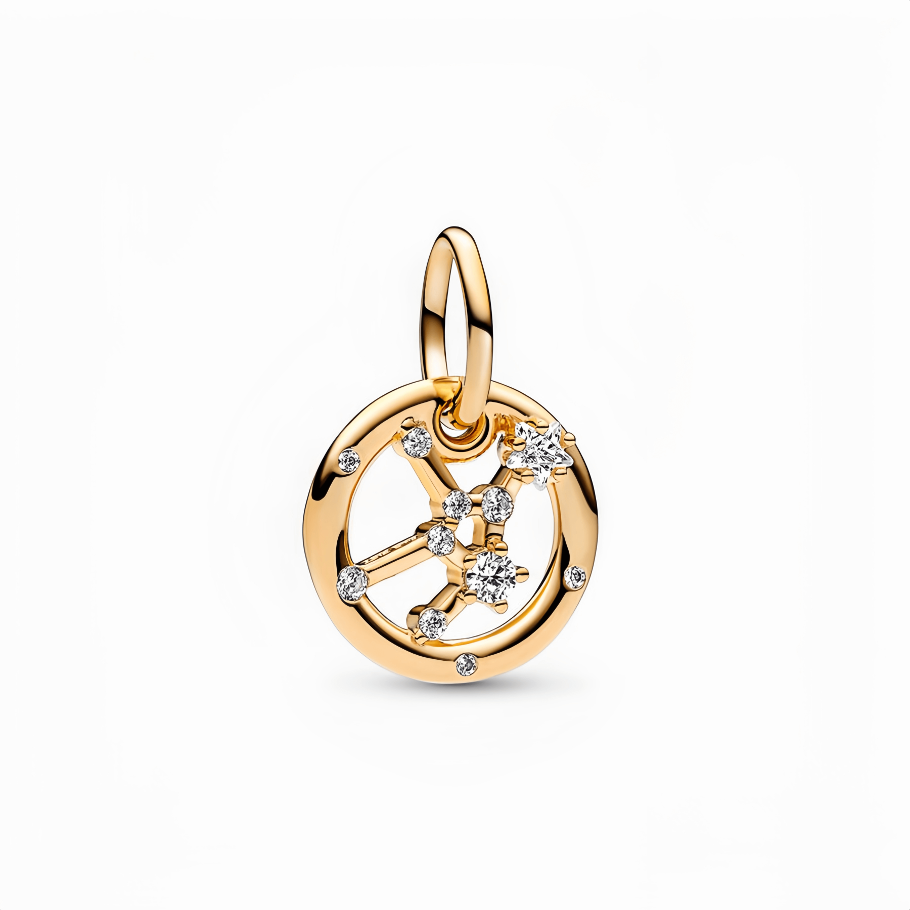 14K Gold-Plated Birthstone Constellations Zirconia Guardian Lucky Pendant Necklace- EclatDoré