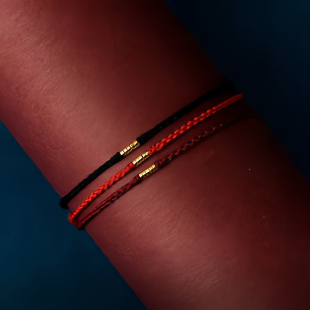 S925 Sterling Silver Lucky Gold Beads Braided Anklet Bracelet for Women - Adjustable Handmade Charm Jewelry- EclatDoré