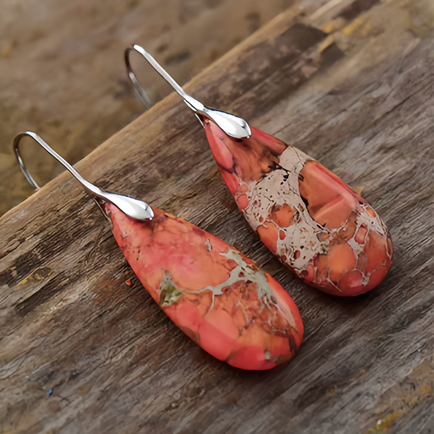 Emperor Stone Healing Crystal Earrings，Handmade Chakra-Balancing Energy Jewelry- EclatDoré