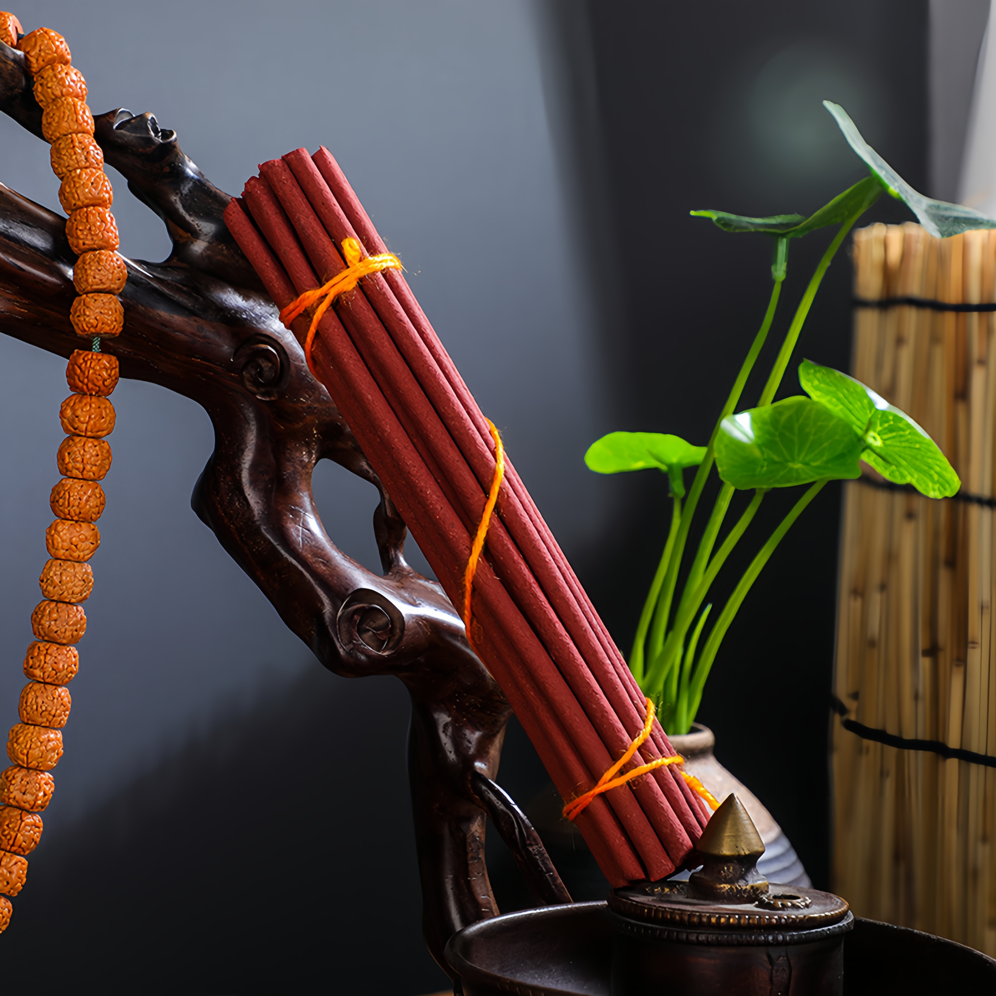 Natural Tibetan Budala Temple Incense Sticks - Handmade Agarwood & Sandalwood Calming Aroma for Meditation & Buddhist Rituals- EclatDoré