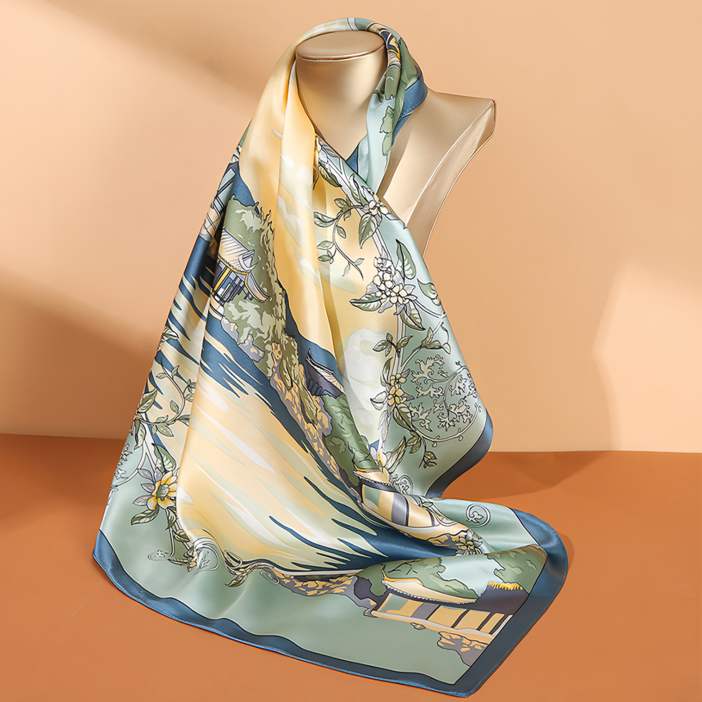 New Arrival 100% Mulberry Silk Scarf Square - Lightweight Summer Versatile Elegant Decorative Neck Scarf for Women- EclatDoré