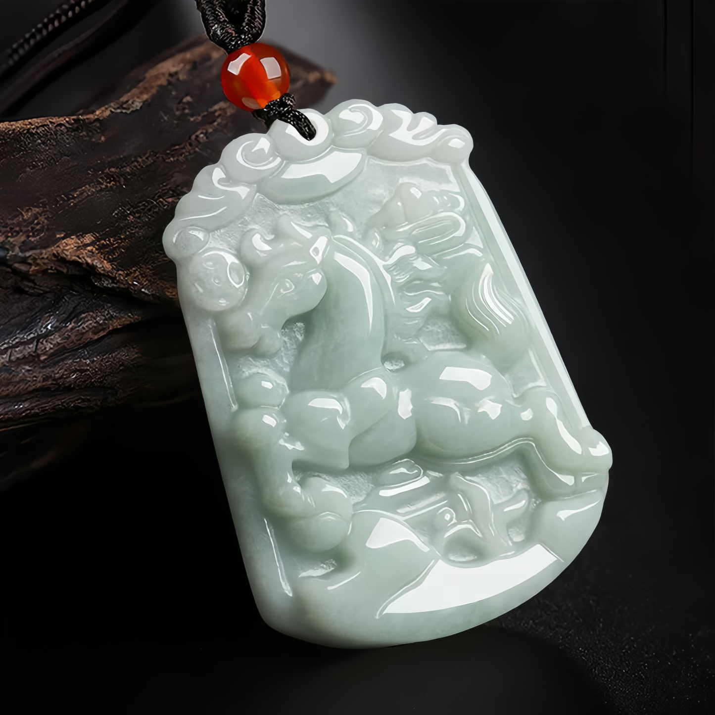 Handmade Natural Jade 12 Chinese Zodiac Abundance Amulet Pendant Necklace- EclatDoré