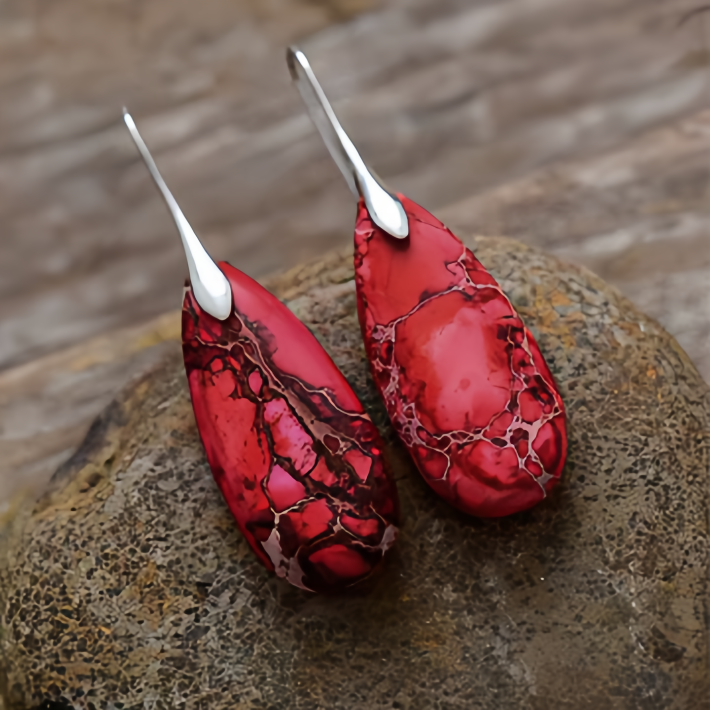 Emperor Stone Healing Crystal Earrings，Handmade Chakra-Balancing Energy Jewelry- EclatDoré