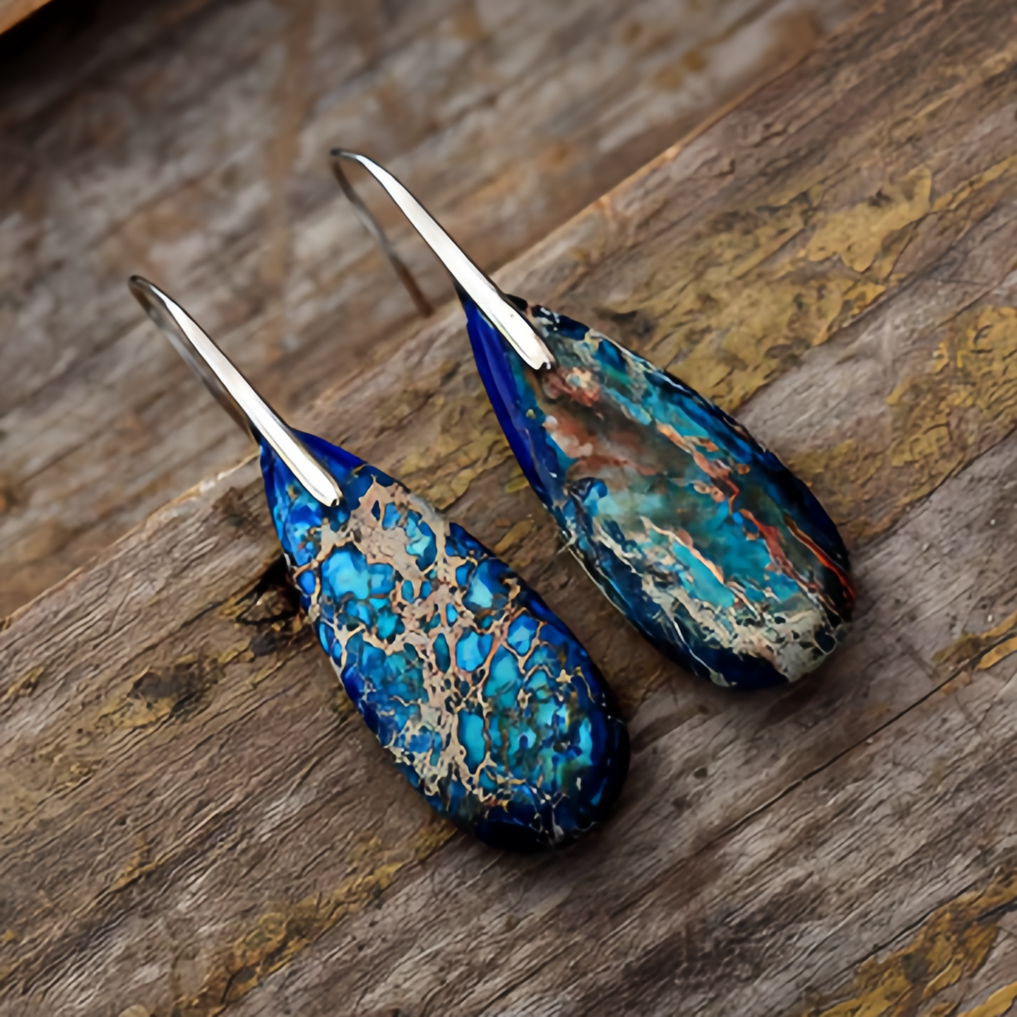 Emperor Stone Healing Crystal Earrings，Handmade Chakra-Balancing Energy Jewelry- EclatDoré