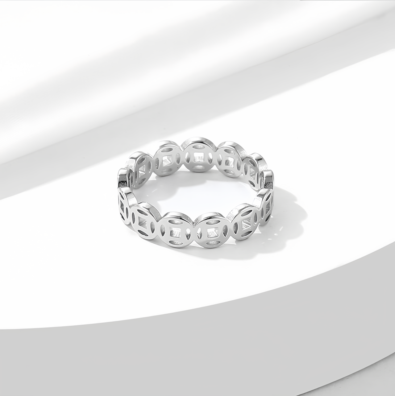 Vintage 18K Gold Plated Lucky Money Coin Ring for  Men & Women - Adjustable Stackable Fortune Attraction Jewelry- EclatDoré