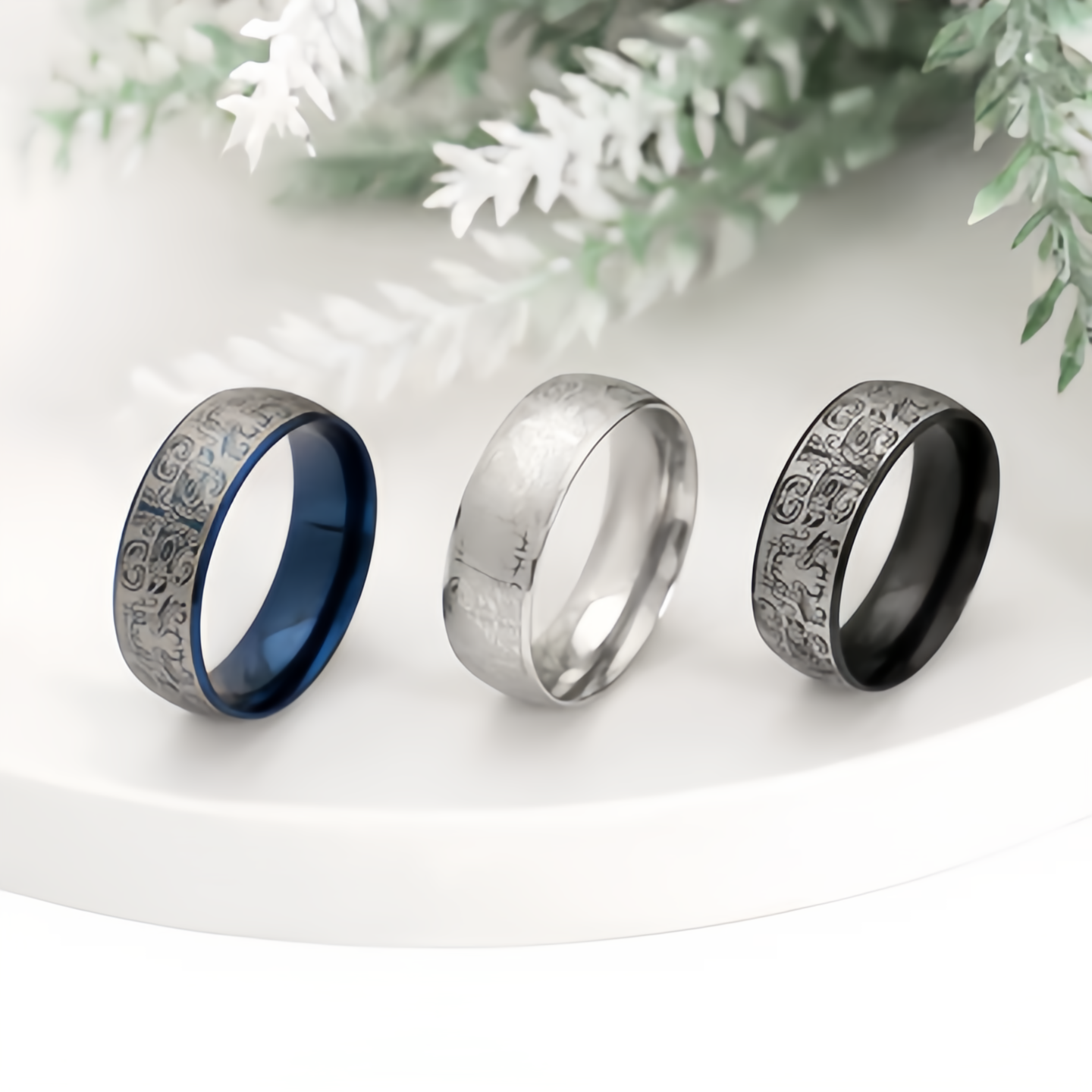 Lucky Mythological Creature Taotie Wealth Titanium Steel Ring- EclatDoré