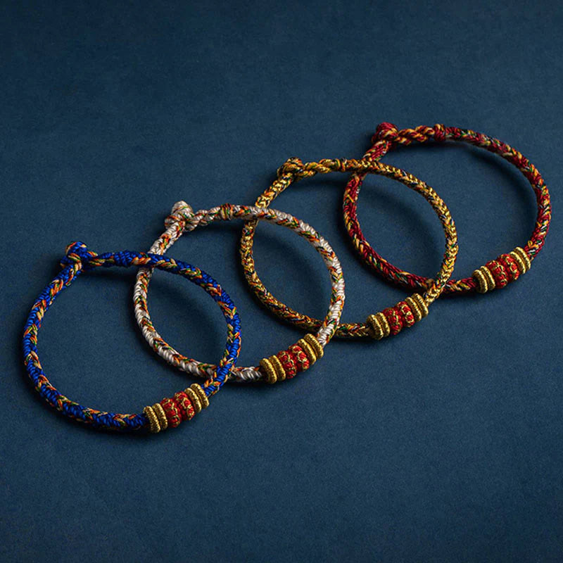 Handmade Chinese Zodiac Natal Buddha Luck Strength Braided String Bracelet -  2025's Top Trend- EclatDoré