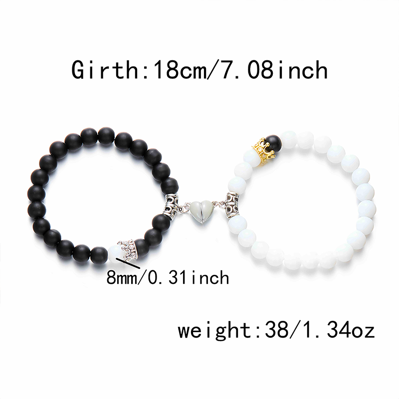 Obsidian Couple Luminous Bracelet| Love and Meditation Healing Jewelry- EclatDoré