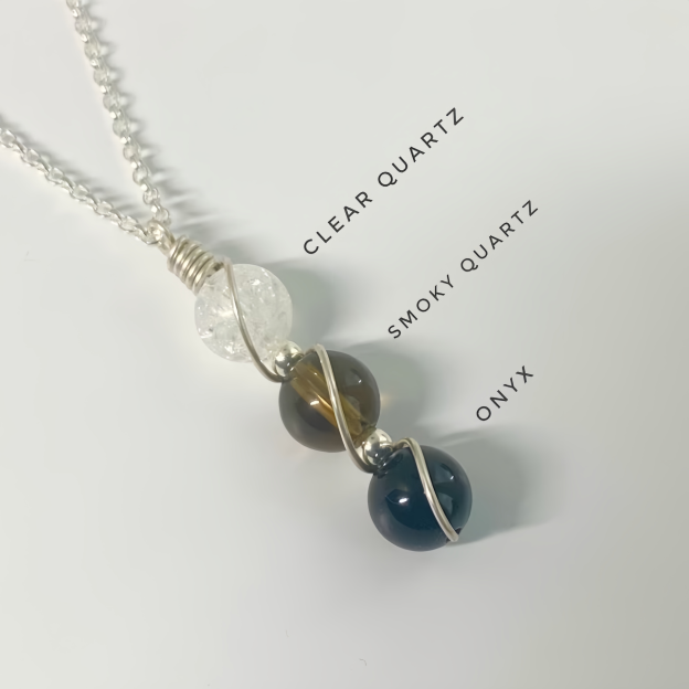 925 Sterling Silver Zodiac Natural Crystal Healing Pendant Necklace with Handwoven Design- EclatDoré