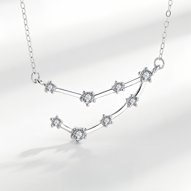 925 Sterling Silver Zodiac Astrological Blessing Pendant Necklace- EclatDoré