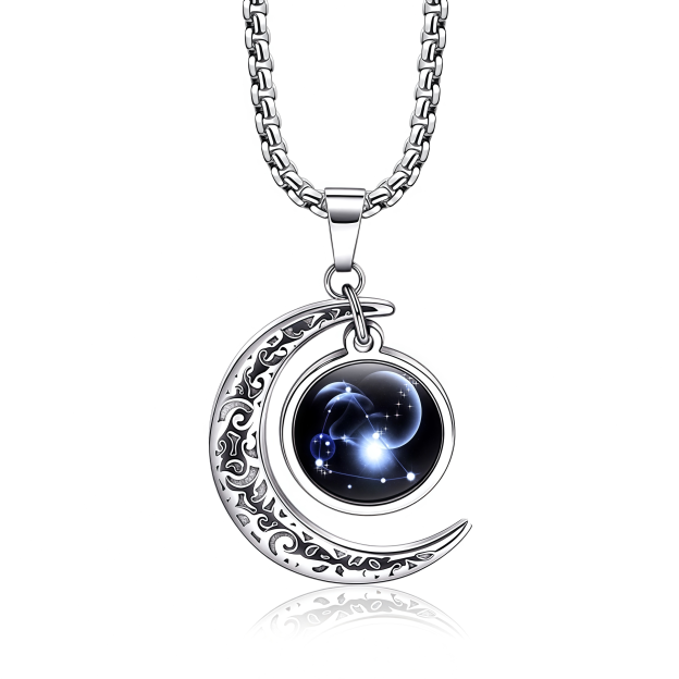 2025 Hot 12 Zodiac Lunar Guardian Moonstone Pendant Necklace- EclatDoré