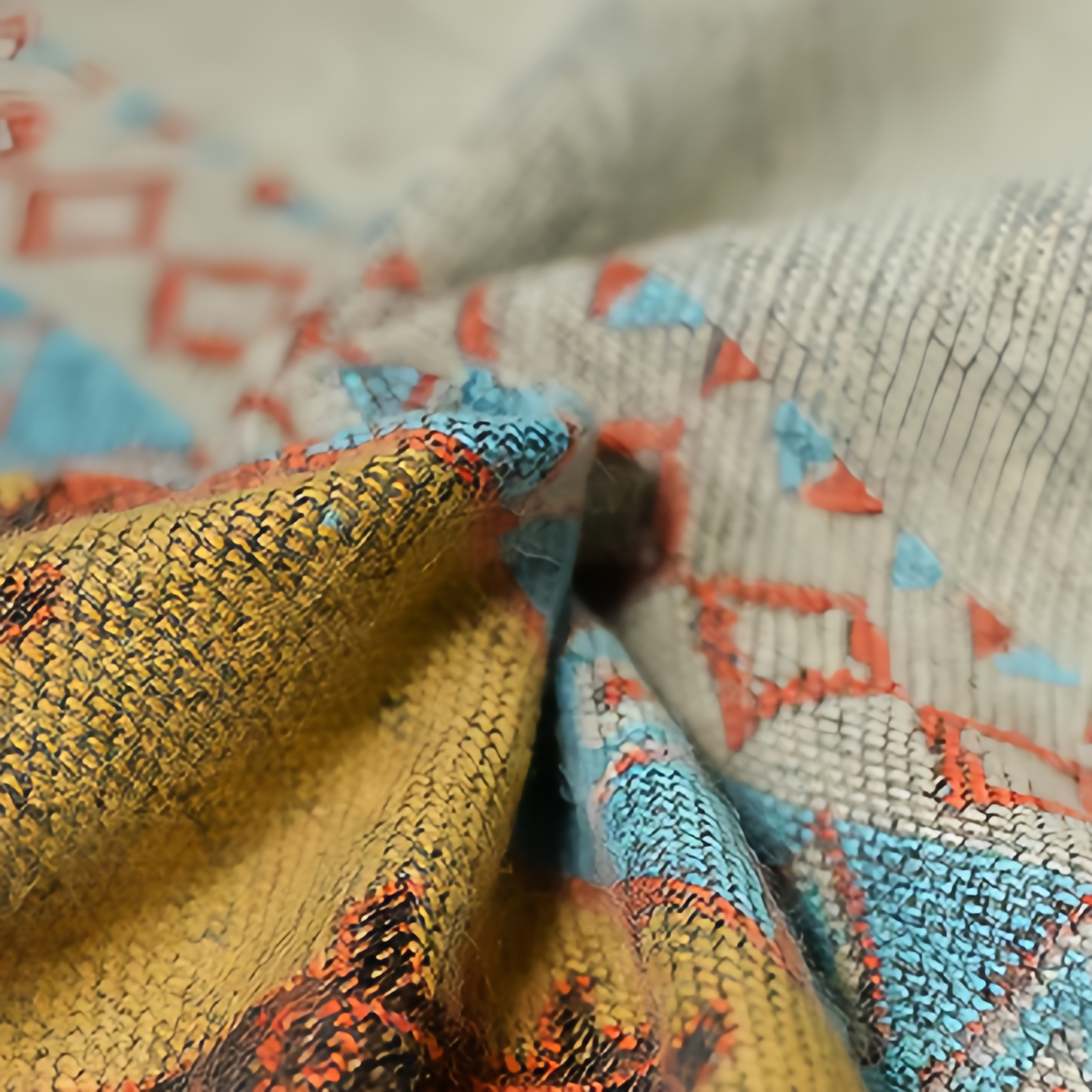 Tibetan Shawl Diamond Pattern Winter Warm Cloak Scarf- EclatDoré