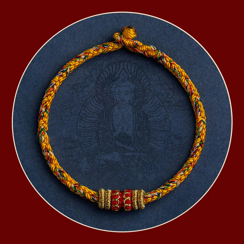 Handmade Chinese Zodiac Natal Buddha Luck Strength Braided String Bracelet -  2025's Top Trend- EclatDoré