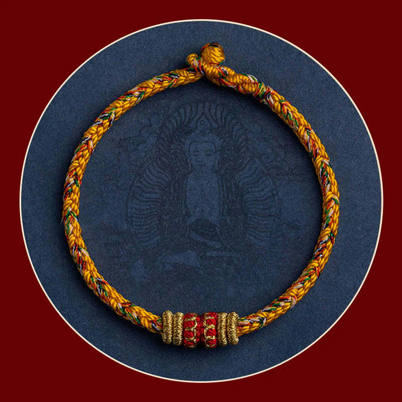 Handmade Chinese Zodiac Natal Buddha Luck Strength Braided String Bracelet -  2025's Top Trend- EclatDoré