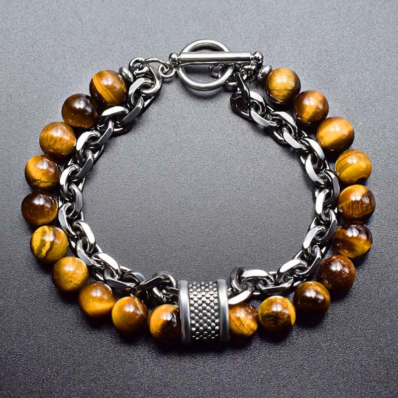  Natural Tiger Eye Lazurite Protection Bracelet- EclatDoré