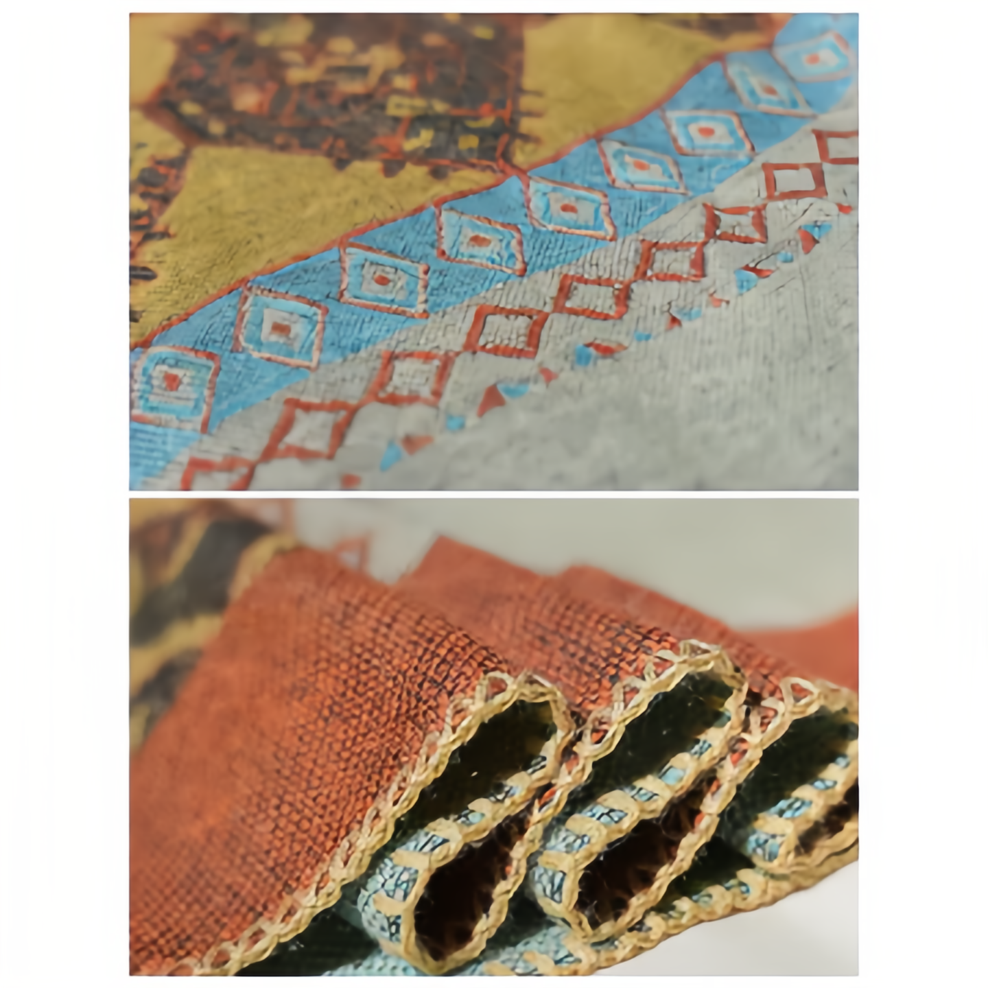 Tibetan Shawl Diamond Pattern Winter Warm Cloak Scarf- EclatDoré