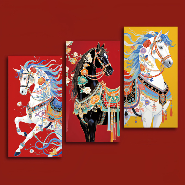6pcs Colorful Chinese Red Envelope Year Of The Horse 2026 New Year