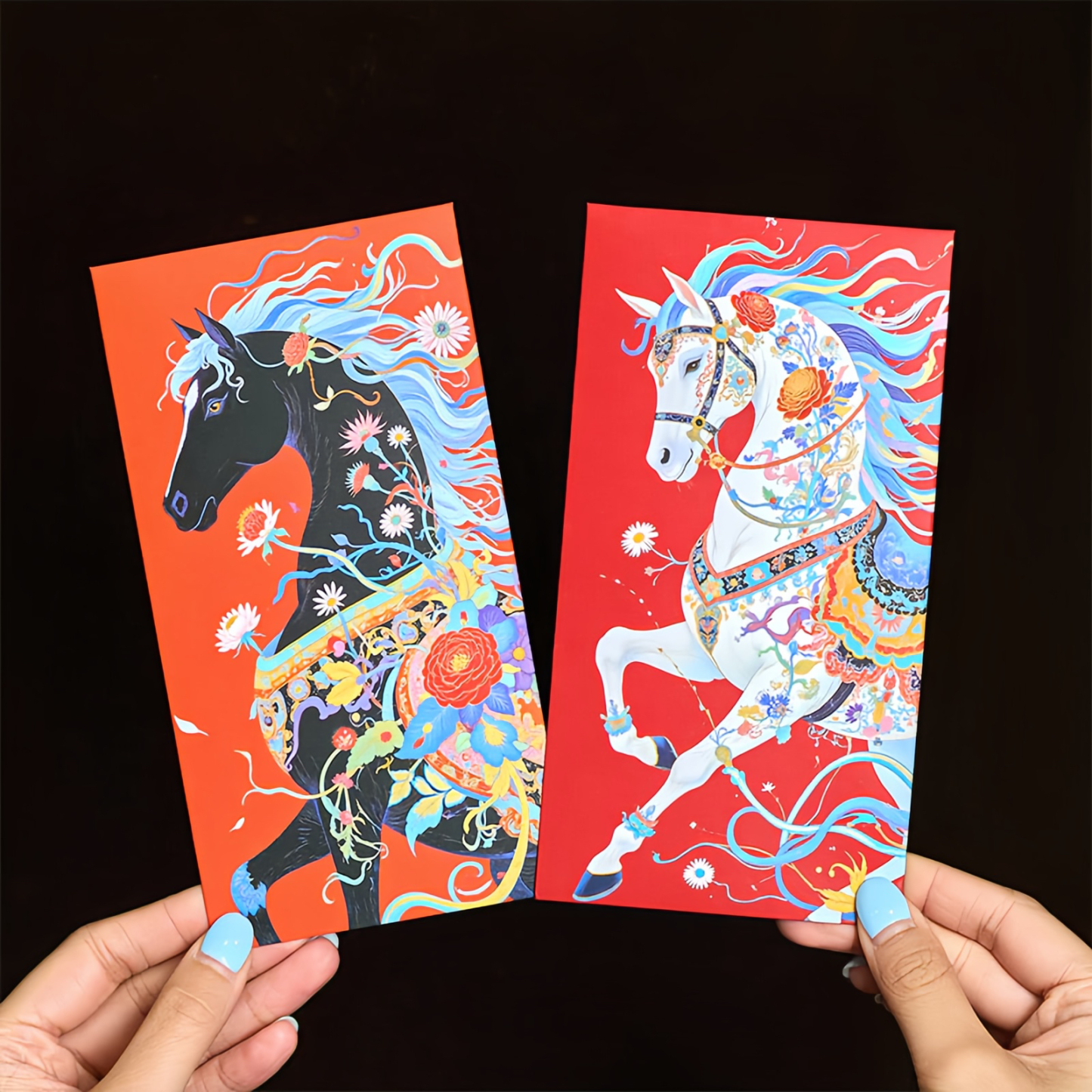 6pcs Colorful Chinese Red Envelope Year Of The Horse 2026 New Year