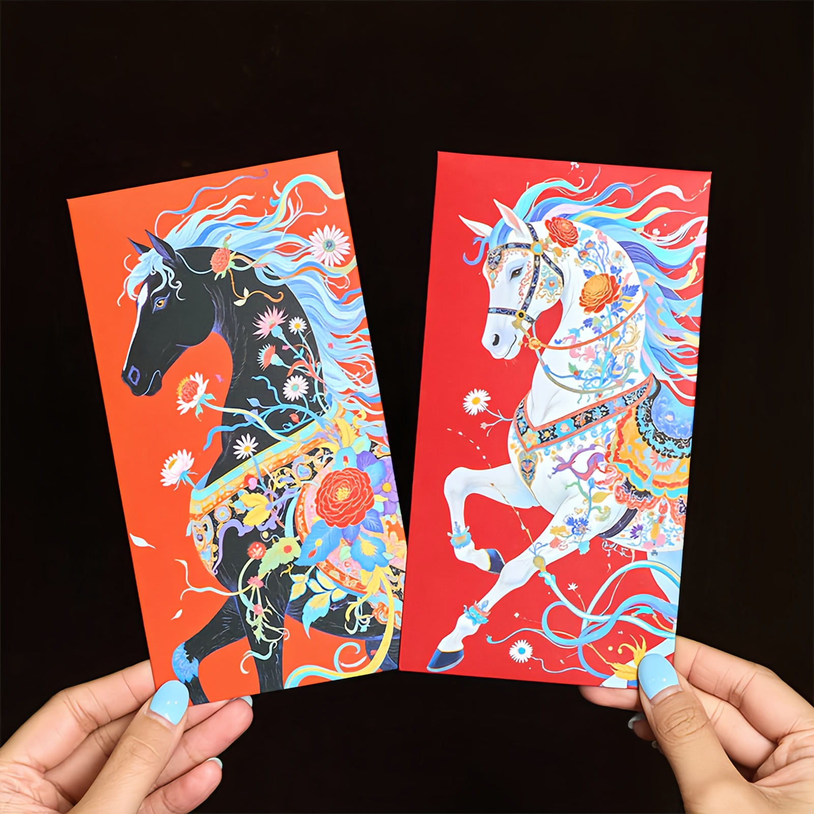 6pcs Colorful Chinese Red Envelope Year Of The Horse 2026 New Year