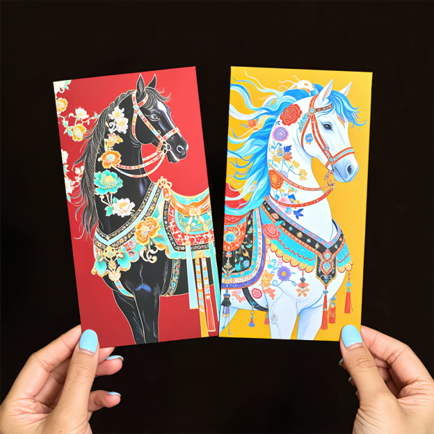 6pcs Colorful Chinese Red Envelope Year Of The Horse 2026 New Year