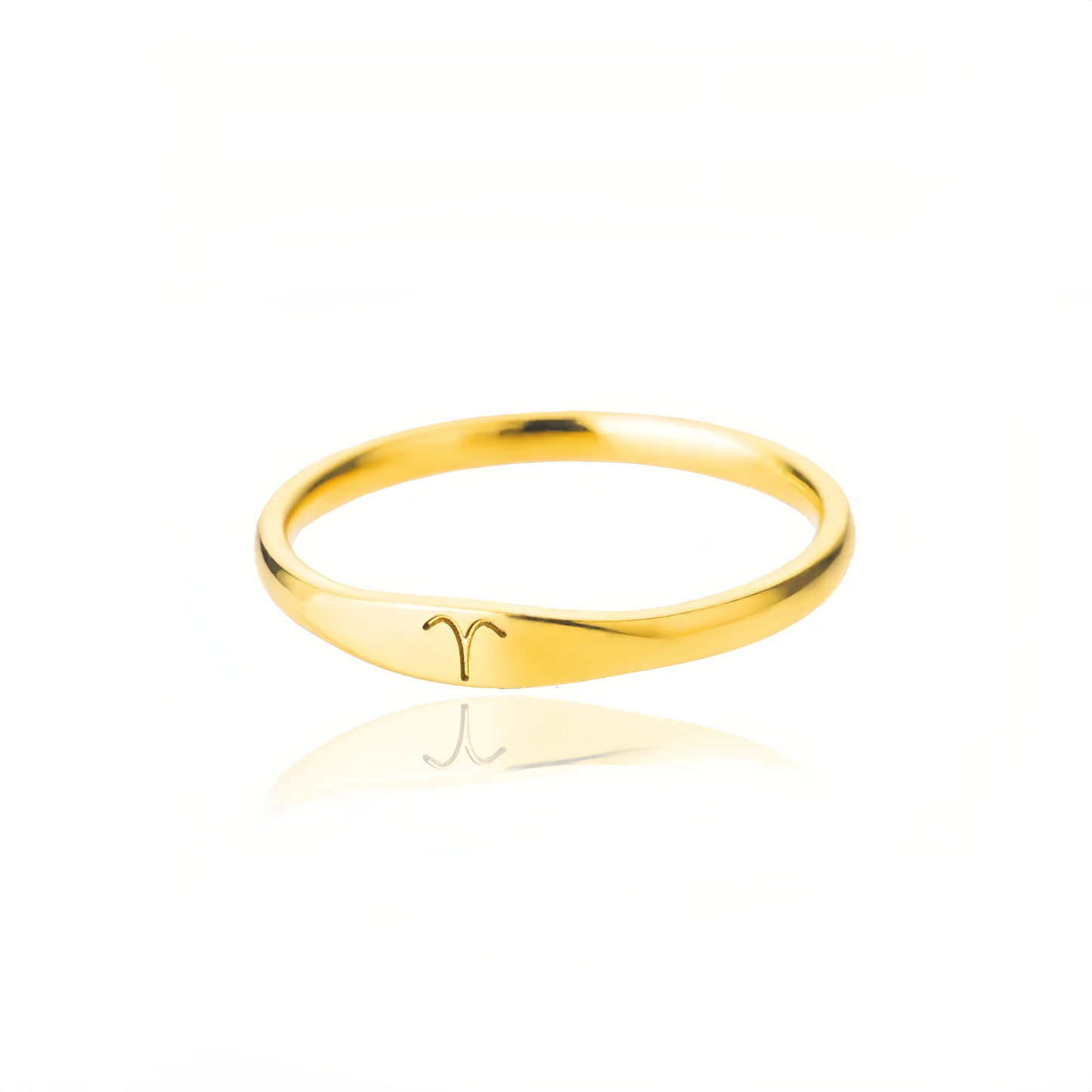 14K Gold Plated Stainless Steel Zodiac Ring - Perfect Golden Astrology Jewelry Gift for Star Lovers- EclatDoré