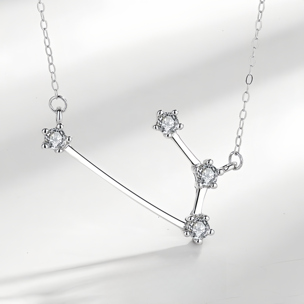 925 Sterling Silver Zodiac Astrological Blessing Pendant Necklace- EclatDoré