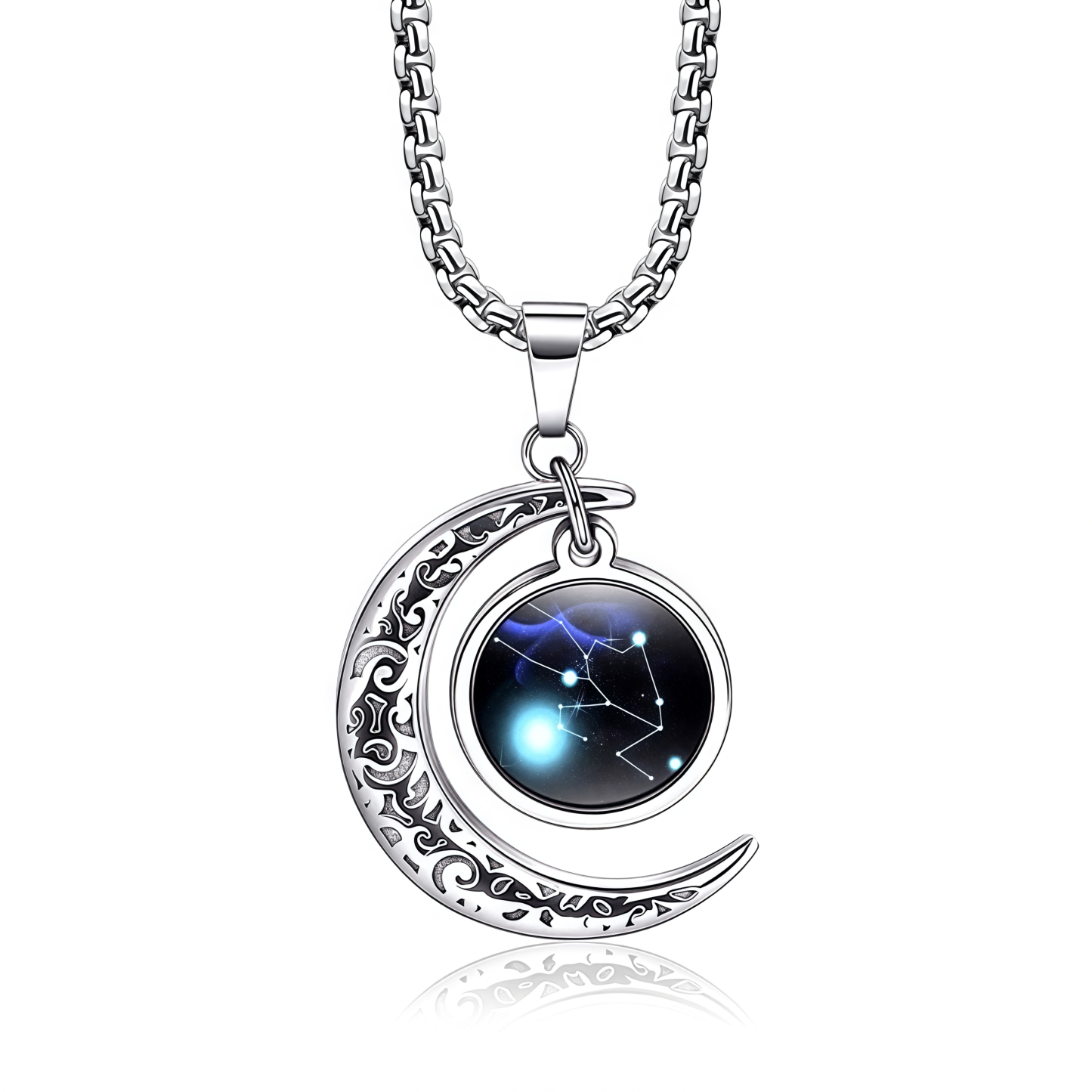 2025 Hot 12 Zodiac Lunar Guardian Moonstone Pendant Necklace- EclatDoré