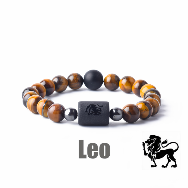 12 Zodiac Signs Obsidian Dynamic Protector Bracelet – Eternal Guardian Promise for Three Lives, Mystical and Elegantly Designed- EclatDoré