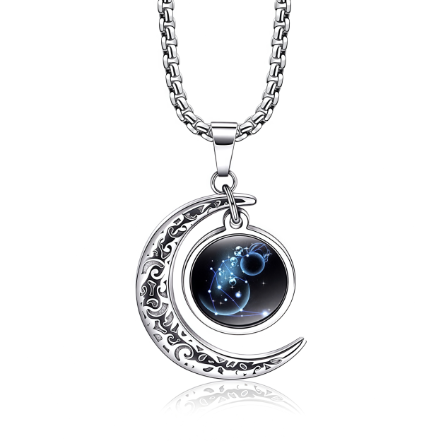 2025 Hot 12 Zodiac Lunar Guardian Moonstone Pendant Necklace- EclatDoré