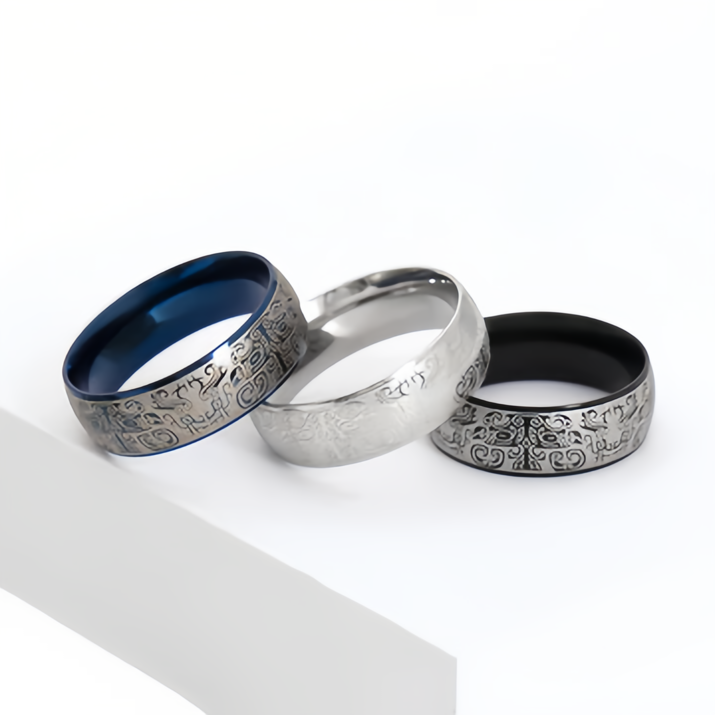 Lucky Mythological Creature Taotie Wealth Titanium Steel Ring- EclatDoré