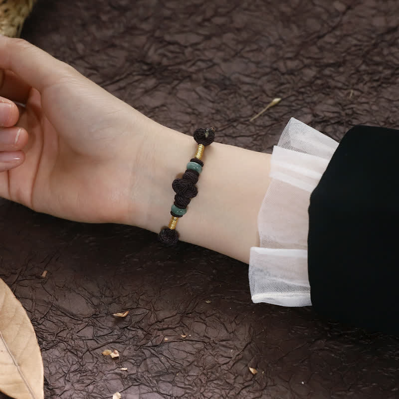 2025 Red String Jade Luck Fortune Knot Braided Couple Bracelet- EclatDoré