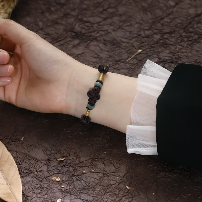 2025 Red String Jade Luck Fortune Knot Braided Couple Bracelet- EclatDoré