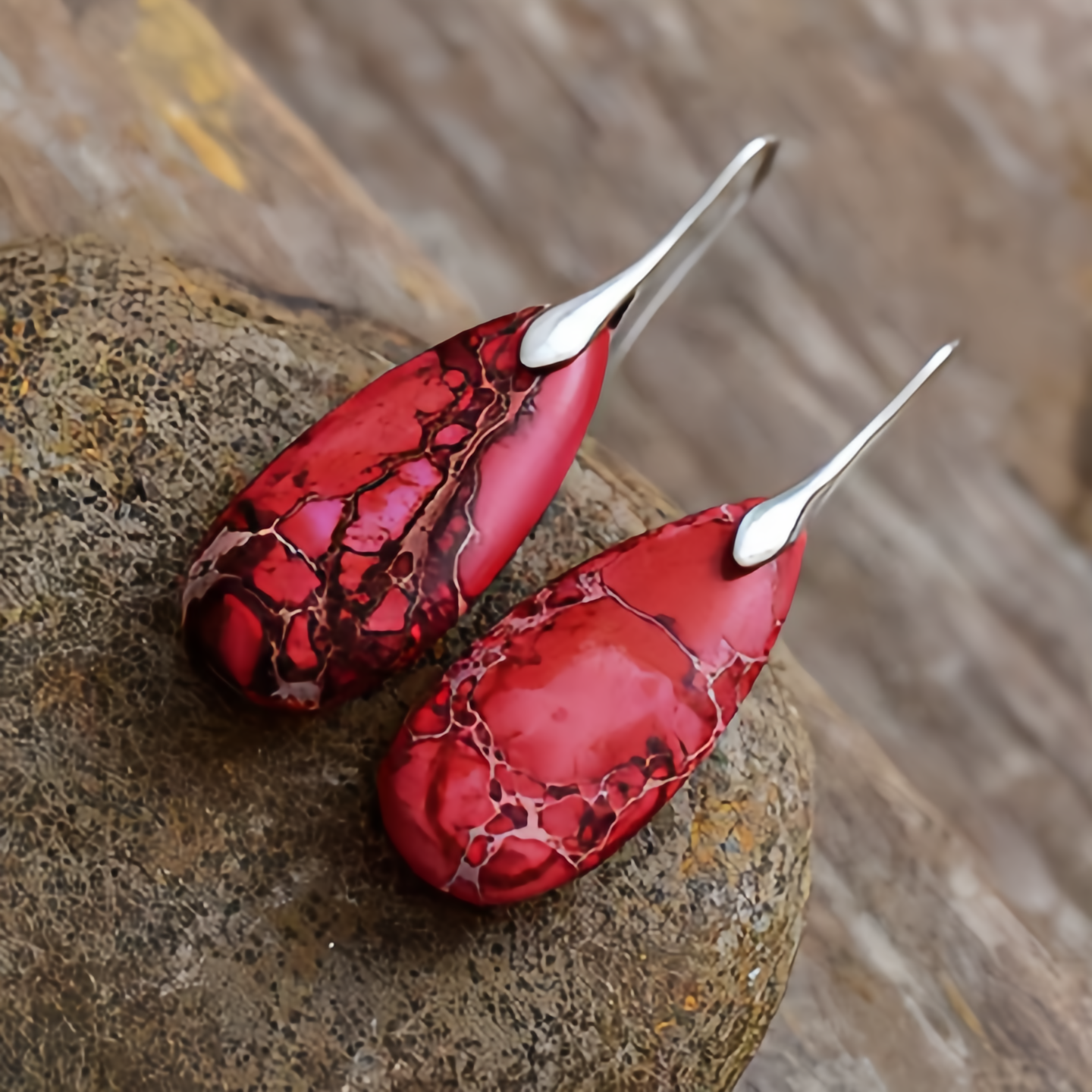 Emperor Stone Healing Crystal Earrings，Handmade Chakra-Balancing Energy Jewelry- EclatDoré