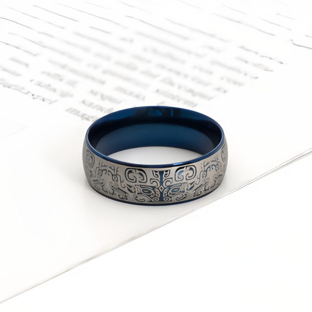 Lucky Mythological Creature Taotie Wealth Titanium Steel Ring- EclatDoré