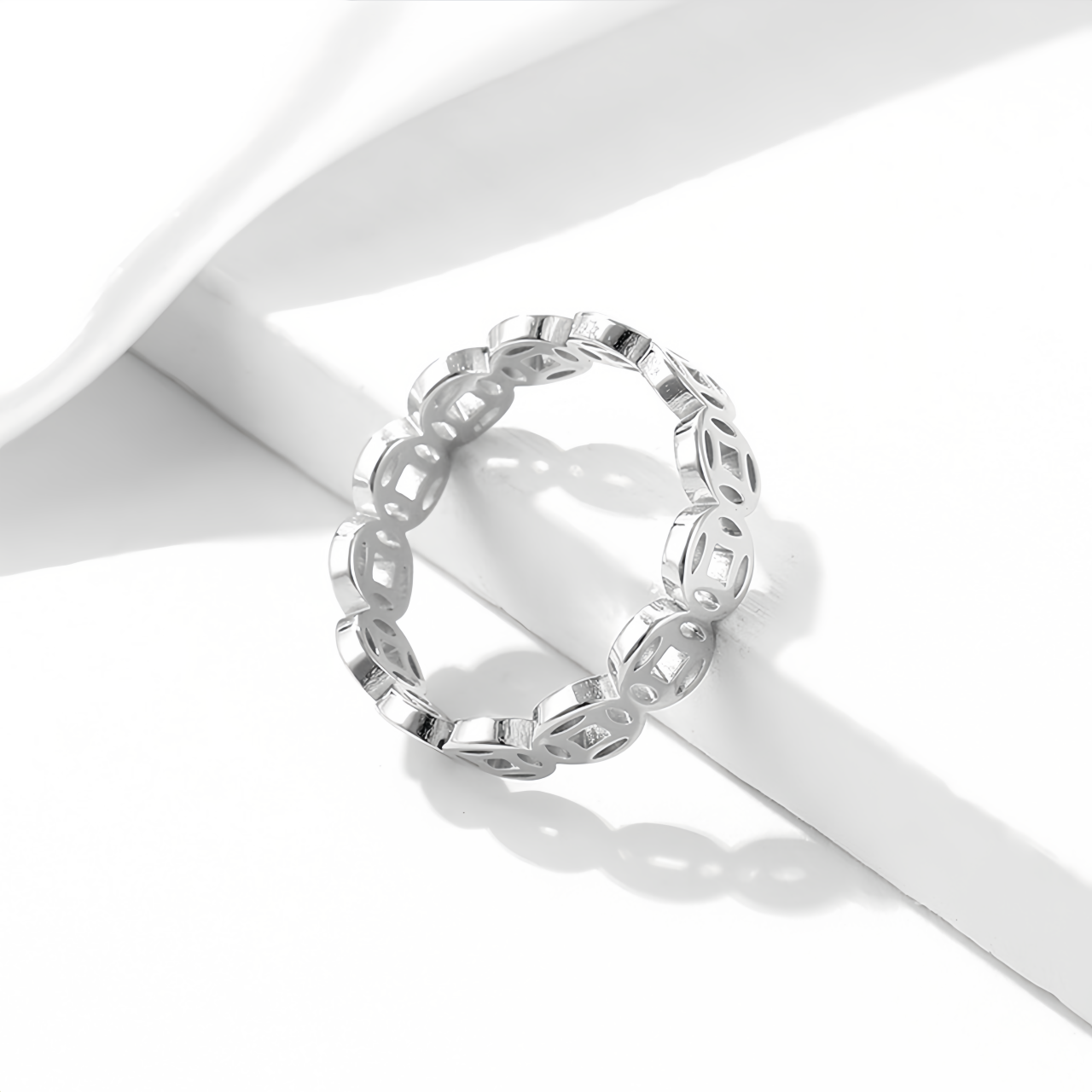 Vintage 18K Gold Plated Lucky Money Coin Ring for  Men & Women - Adjustable Stackable Fortune Attraction Jewelry- EclatDoré