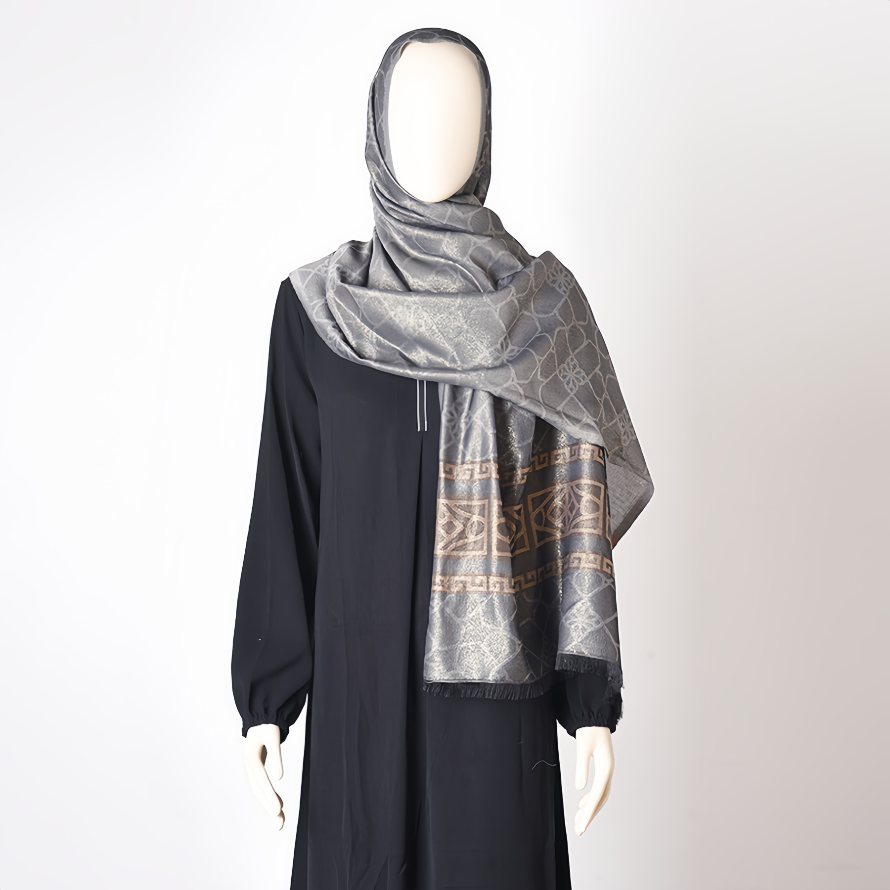 Boho Plaid Scarf - Lightweight UV Protection Silk Shawl for Women, Ethnic Head Cover- EclatDoré