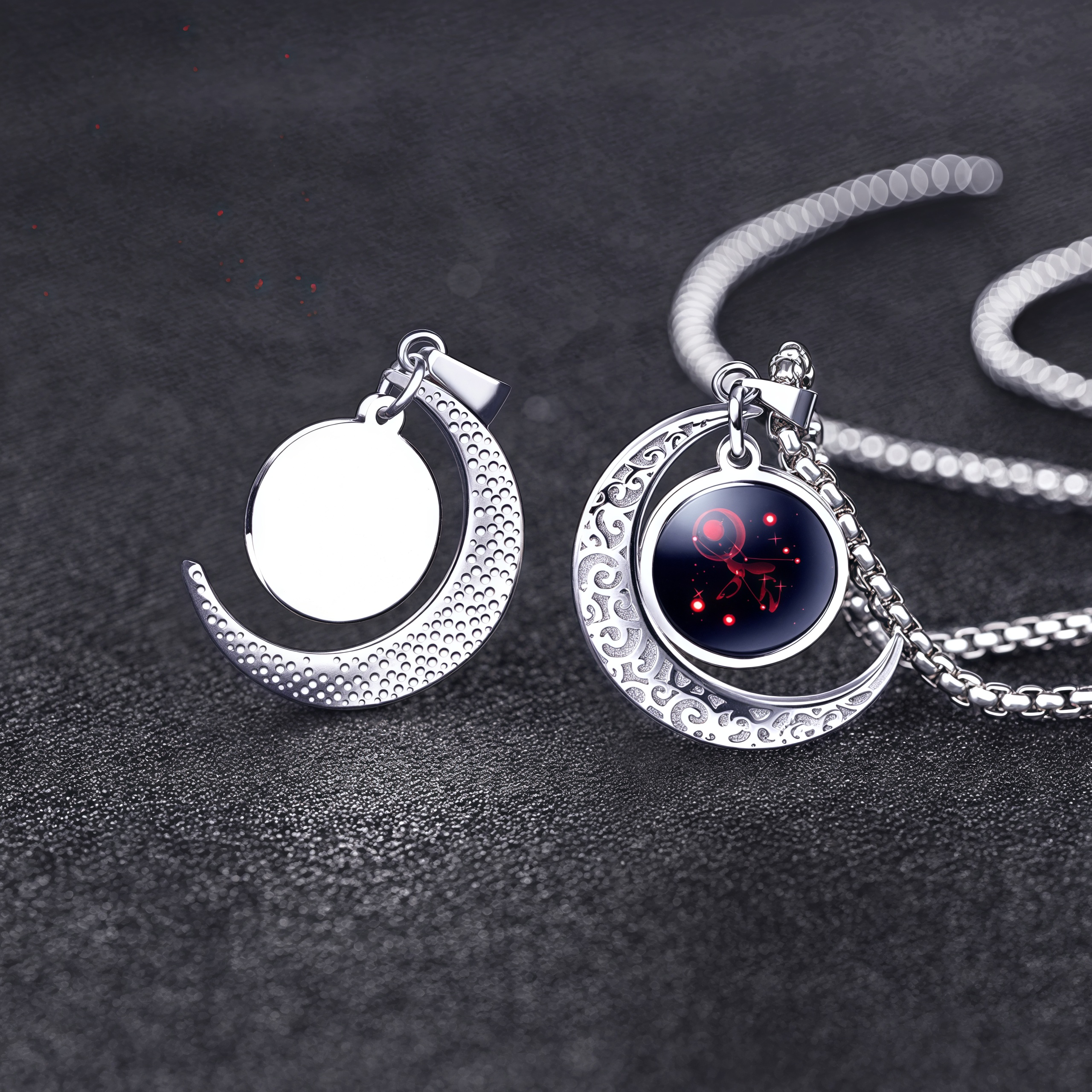 2025 Hot 12 Zodiac Lunar Guardian Moonstone Pendant Necklace- EclatDoré