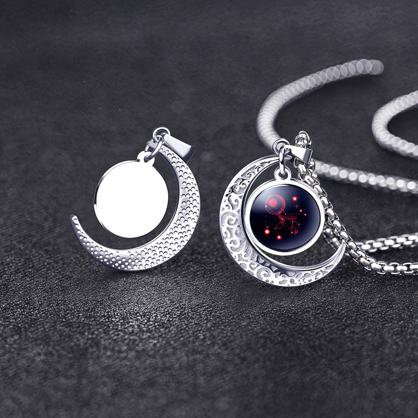 2025 Hot 12 Zodiac Lunar Guardian Moonstone Pendant Necklace- EclatDoré