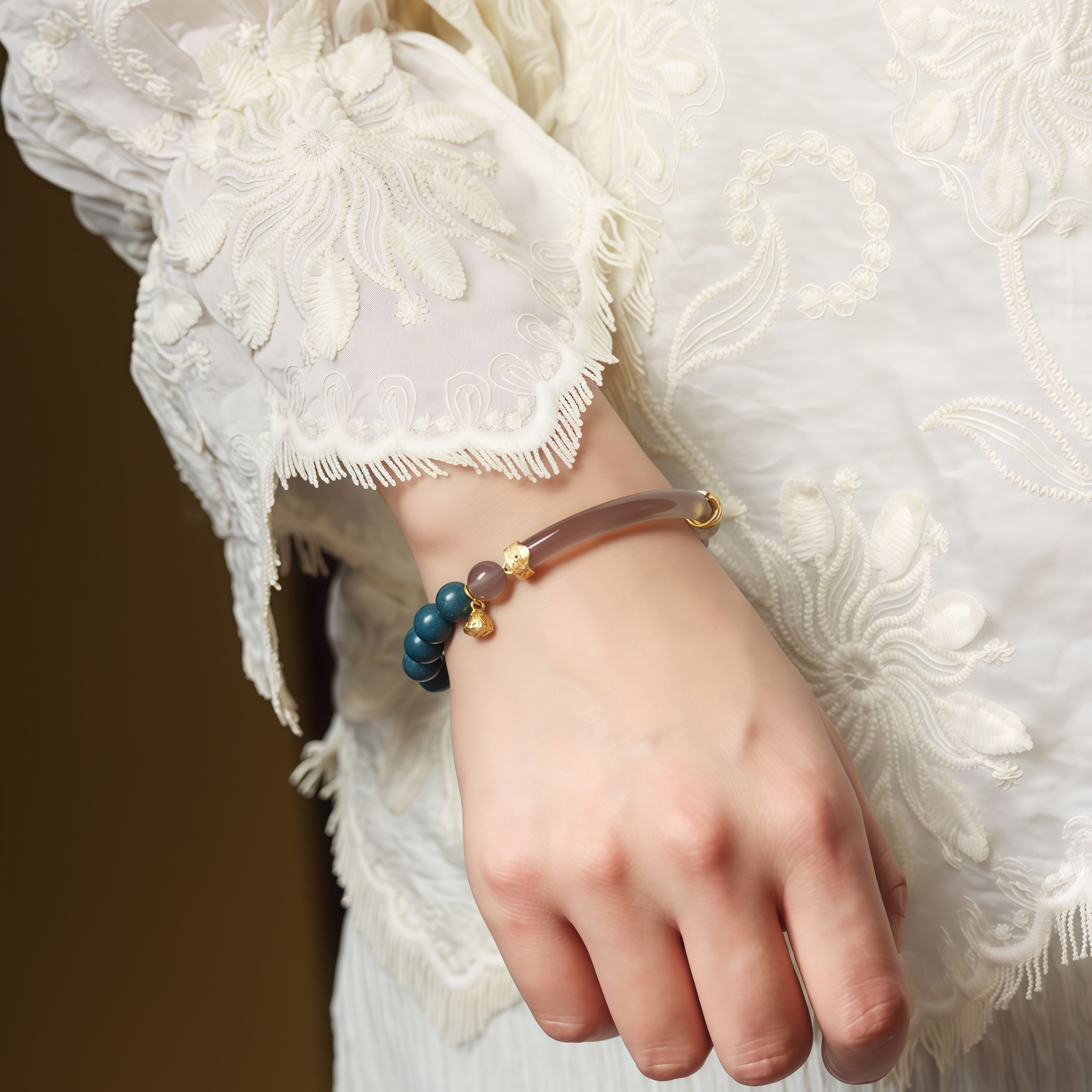 New Blue Buddha Incense Beads Bracelet | Chakra Balancing Buddhist Zen Accessories for Stress Relief