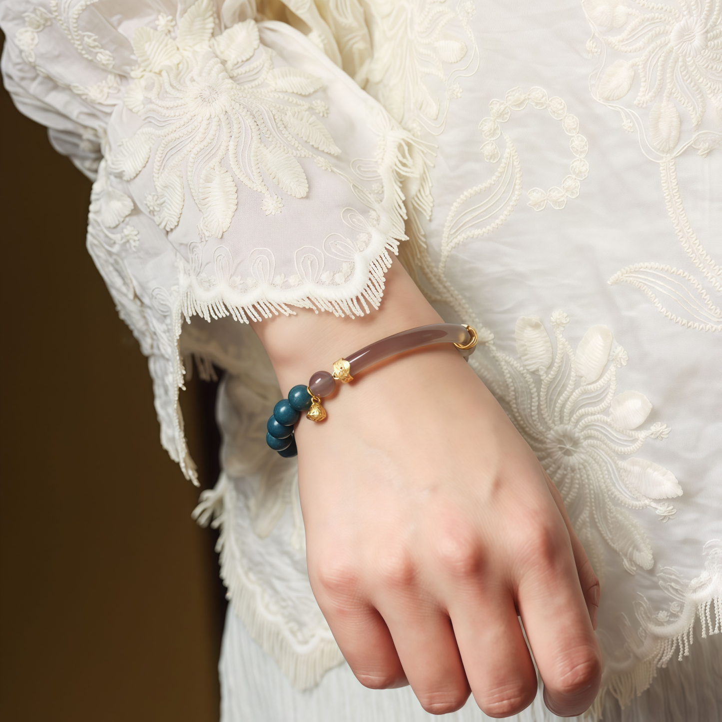 New Blue Buddha Incense Beads Bracelet | Chakra Balancing Buddhist Zen Accessories for Stress Relief