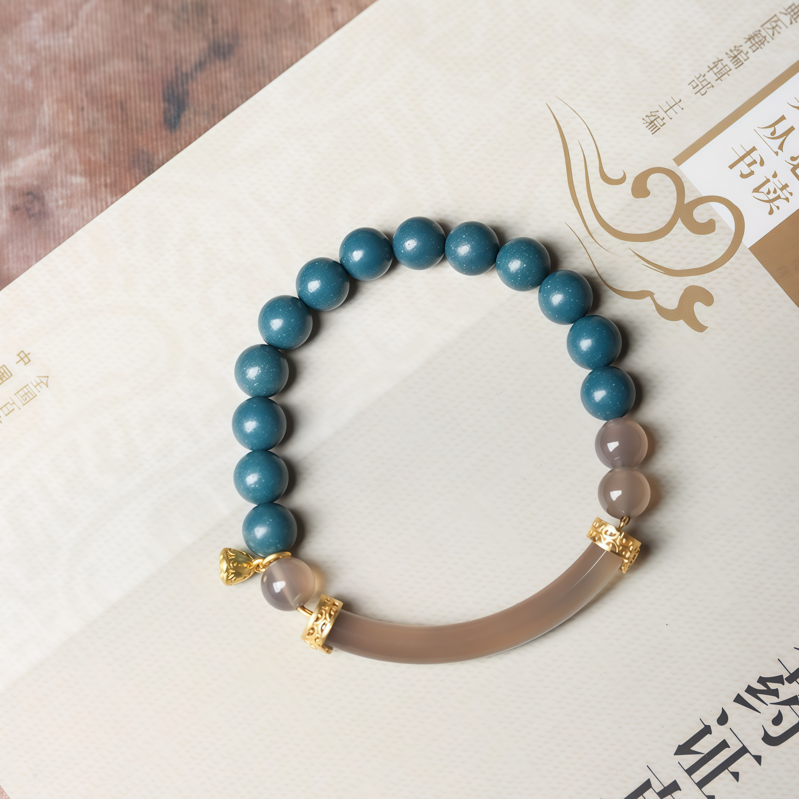 New Blue Buddha Incense Beads Bracelet | Chakra Balancing Buddhist Zen Accessories for Stress Relief