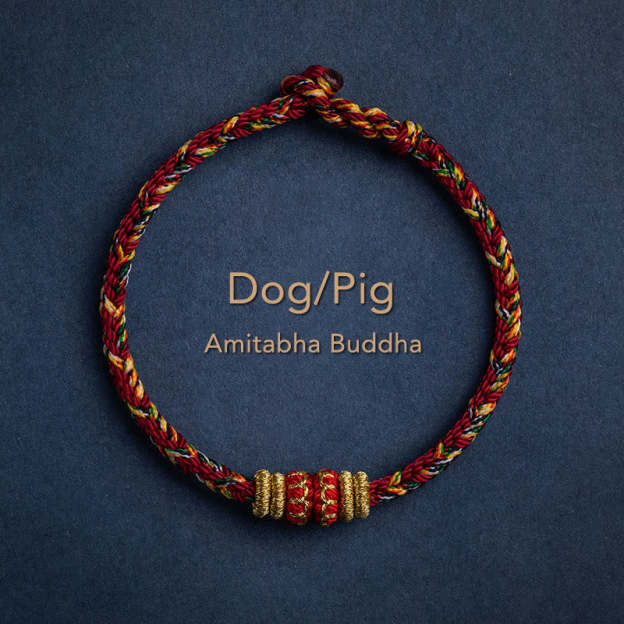 Handmade Chinese Zodiac Natal Buddha Luck Strength Braided String Bracelet -  2025's Top Trend- EclatDoré
