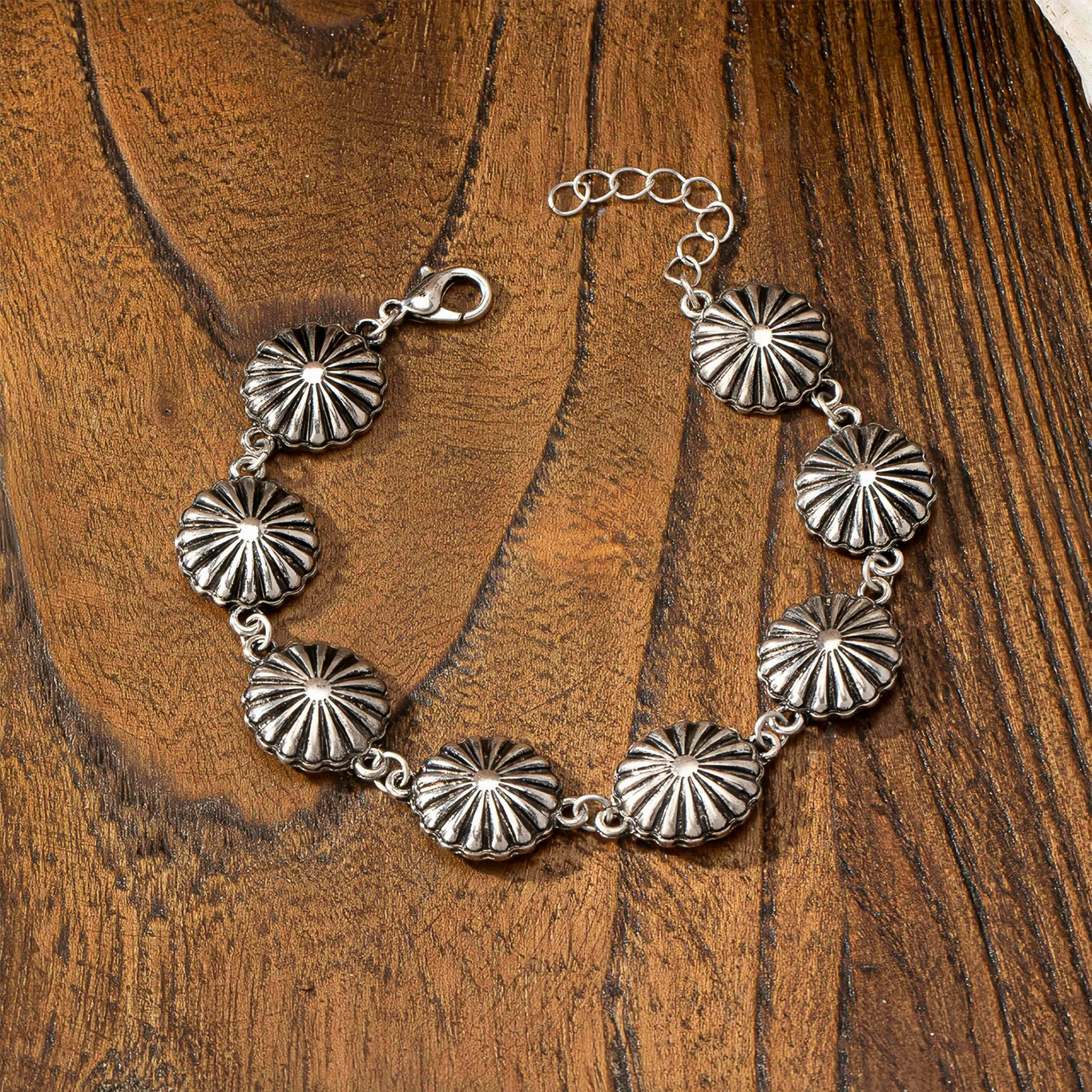 Handmade Turquoise Pumpkin Blossom Healing Bracelet